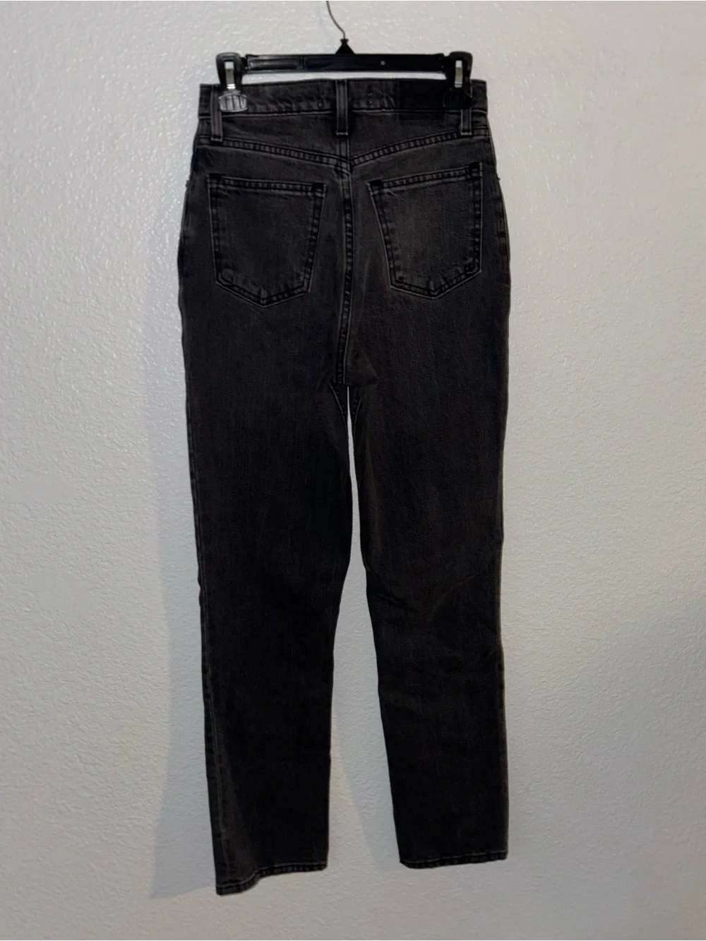 Abercrombie 90s Straight Ultra High Rise Black Gray Jeans Size 25 Y2K Denim - Picture 6 of 6